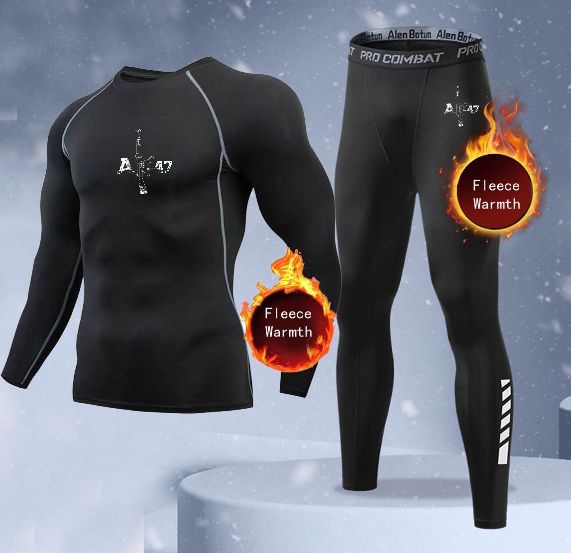 Thermal Long John - New 2-pieces Winter Warm Men Underwear