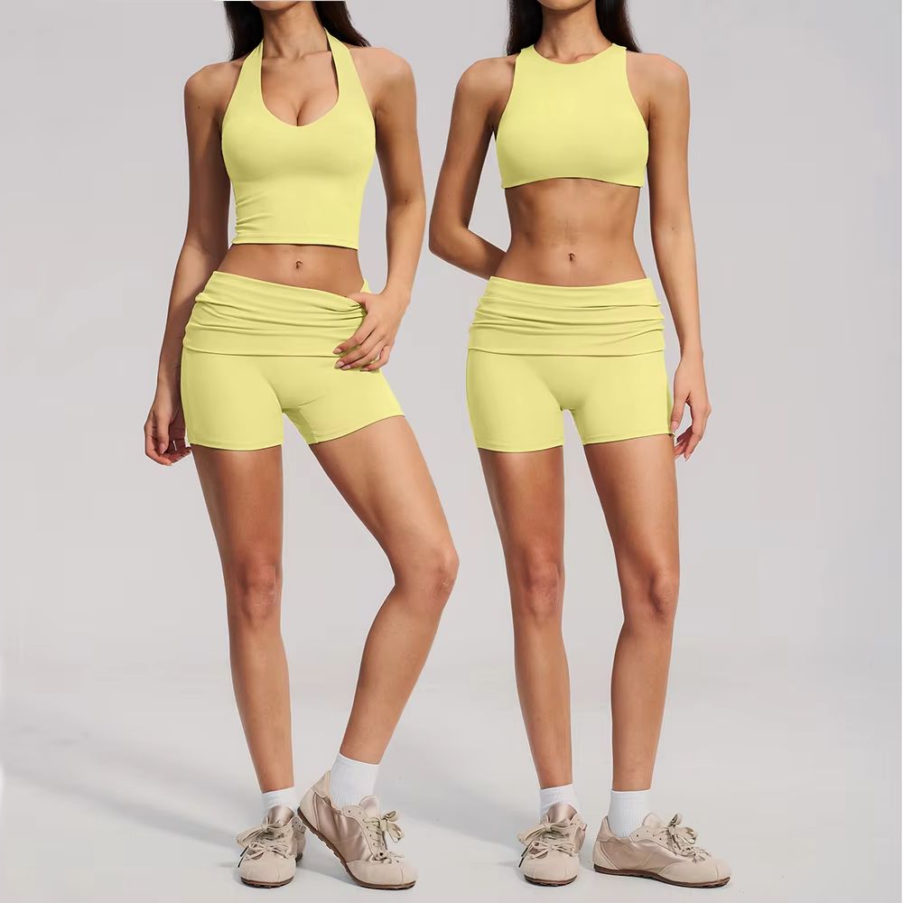2 Pieces Yoga Suit Women Athle - đánh giá và giá Compression Shorts Athletes
