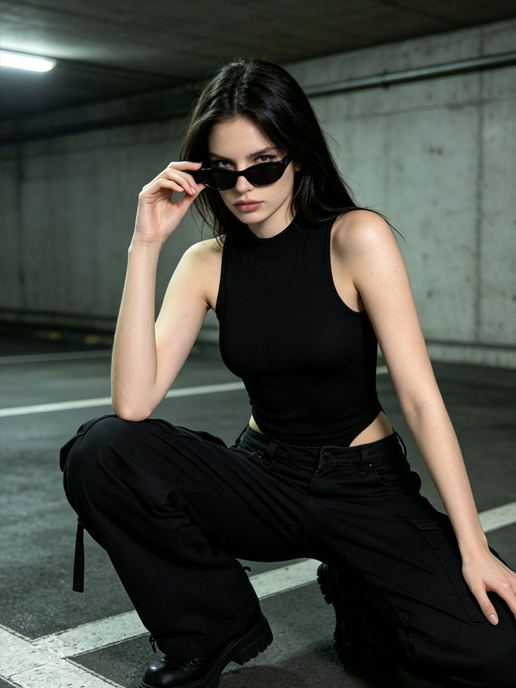 Women's Basic Sleeveless Mock  - đánh giá và giá Tank Top Ribbed